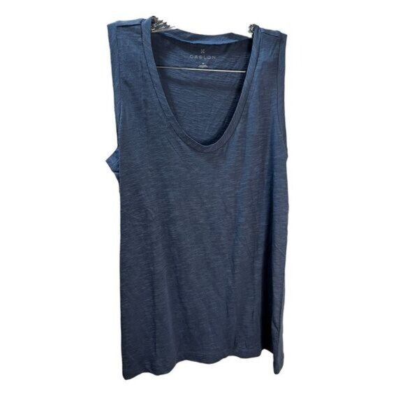 Caslon Womens Blue Sleeveless‎ V-Neck Tank Top Size L - Picture 1 of 1